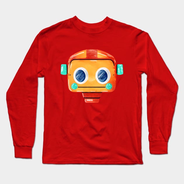 Thought Bot Long Sleeve T-Shirt by Xie